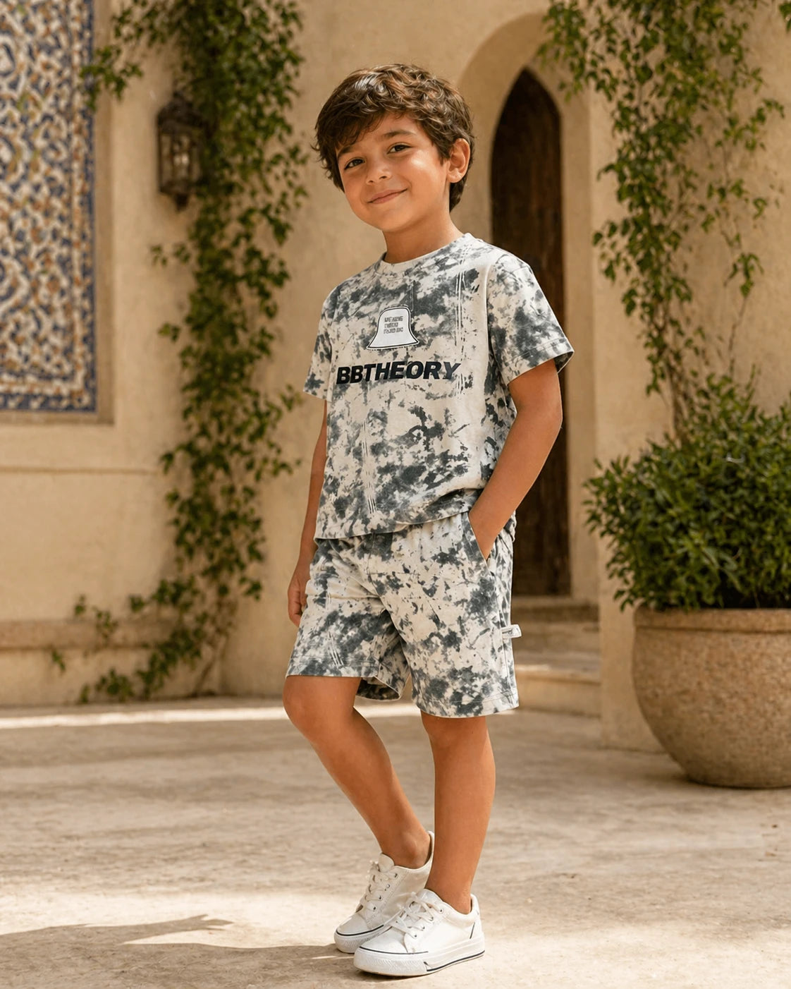 Kids Tie-Dye T-Shirt & Shorts Set