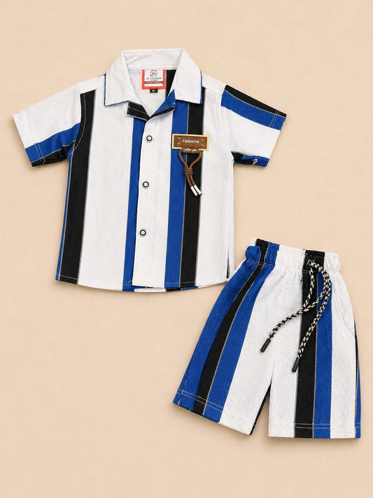 Striped Shirt & Shorts Set